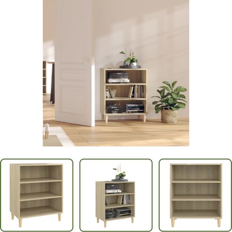 Holzschrank - Sideboard Sonoma-Eiche 57x35x70 cm Holzwerkstoff (1/5)