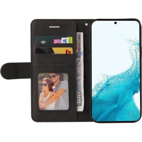 Coque - Samsung Galaxy S23 - Cuir PU et TPU - Fonction Portefeuille - 2 Emplacements Cartes - Béquille Intégrée - 1 Pièce (1/4)