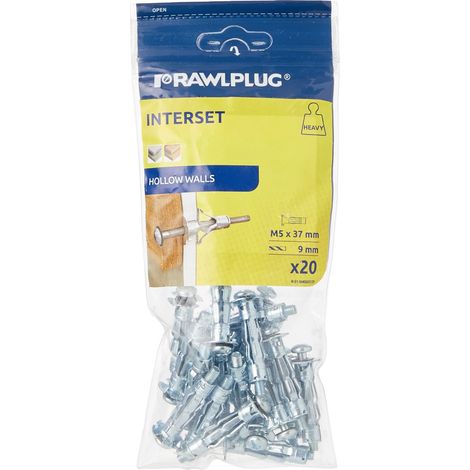 Rawlplug Interset Cavity Fixings M5 x 40 - 20 Pack (1/3)