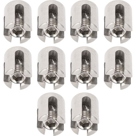Lot de 10 pinces croisées pour câble en acier inoxydable, serre-câble pour treillis mural, système de fixation robuste (1/5)