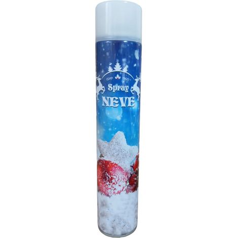 Neve spray DECORAZIONI  per  albero di natale vetri porte finestre grande 400gr bomboletta Max vetrine presepe capanne grotte neve bianca artificiale (1/5)