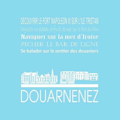 Tableau sur toile Douarnenez glacier 30x30 cm - Impression sur Toile Murale Décorative - Image imprimée en HD sur Toile - Toile sur Châssis en Bois FSC - Fabriqué en France (1/4)