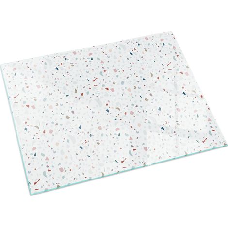 Plaque Rectangulaire décorative imprimée pour cheminée protection de sol avec impression décorative Motif avec petites formes 60x40 cm (1/5)
