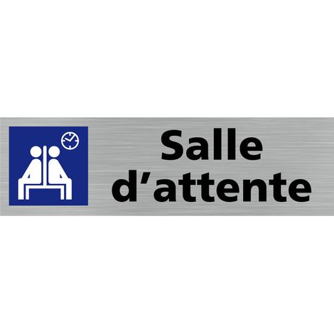 Pictogramme SALLE D'ATTENTE (Q0269).- Adhésif aspect aluminium brossé - (1/5)