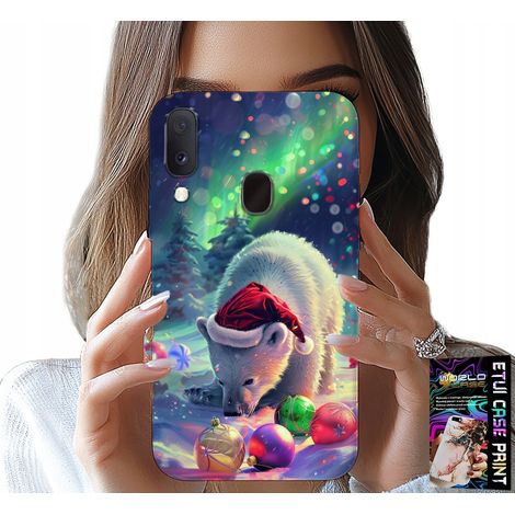 Custodia per Samsung Galaxy A20E - Custodia con orsetti e palline di Natale + lamina (1/5)