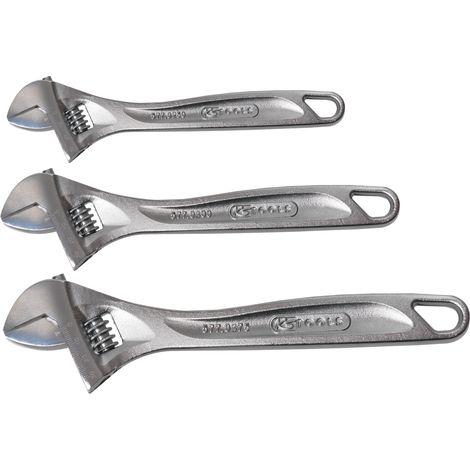KS Tools Rollgabelschlüssel-Satz, verstellbar, 3-tlg