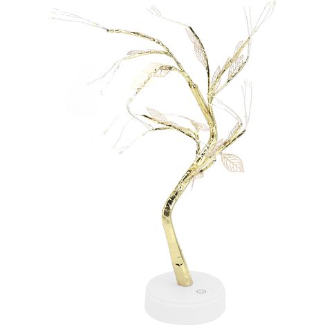 Veilleuse LED 72 LED en forme de feuille artificielle, lampe en fil de cuivre alimentée par piles USB avec interrupteur tactile, idéale pour la décoration intérieure. (1/5)