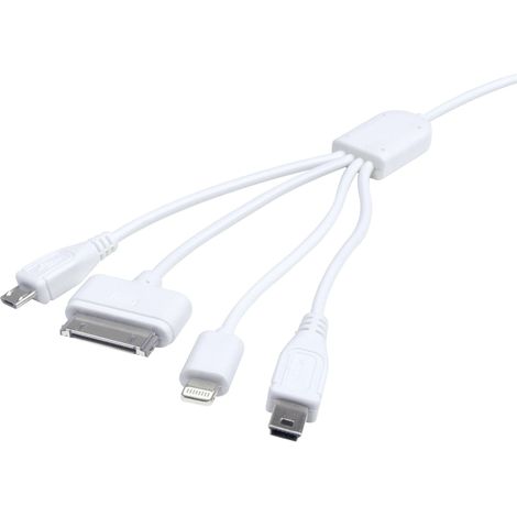 Eufab Câble de charge USB USB-A mâle, Connecteur Lightning , Connecteur 30 pôles, USB-Micro-B mâle, (1/4)
