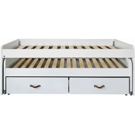 Cama + 2 cajones individuales blanca 90x200cm (1/5)