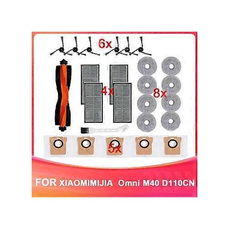 Für Omni M40 D110CN Ersatzteile Hauptseitenbürste HEPA-Filter Wischmopptuch Staubbeutel Zubehör (1/5)