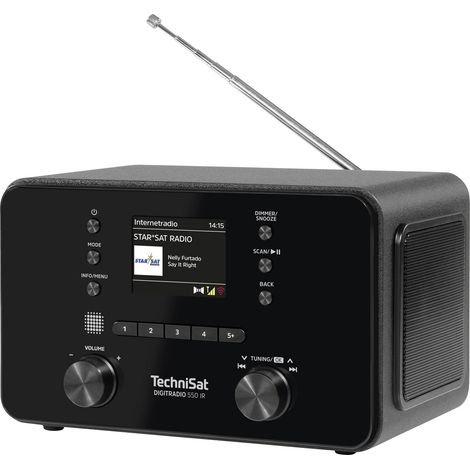 TechniSat DIGITRADIO 550 IR Tischradio DAB+, UKW Schwarz
