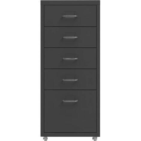 Maison Exclusive - Schedario Mobile Antracite 28x41x69 cm in Metallo