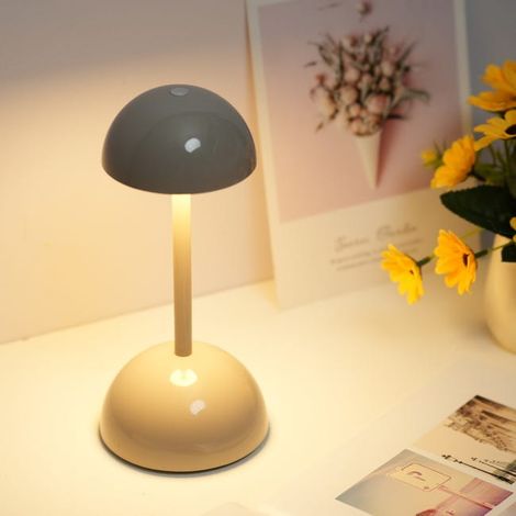 Lampe de table moderne sans fil, rechargeable, tactile, en forme de demi-cercle, veilleuse à intensité variable et 3 couleurs (SKU produit : 96662349 SKU Offre : CJ-20250716-TD89) (1/5)
