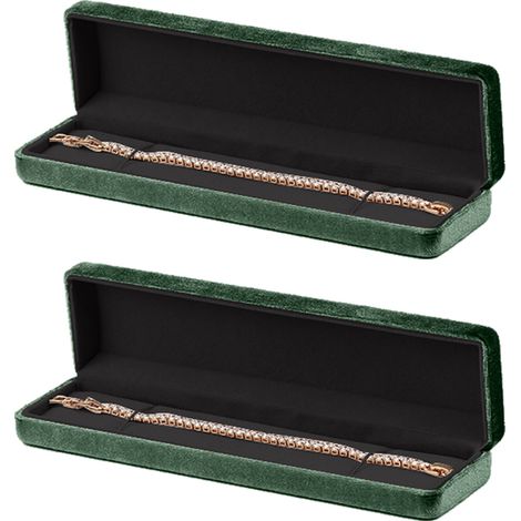 Boîte De Rangement Pour Bracelets Et Colliers - Boîte Cadeau Avec Intérieur Rembourré - Pour Affichage Et Protection Des Bijoux - 1 Pièce (1/5)