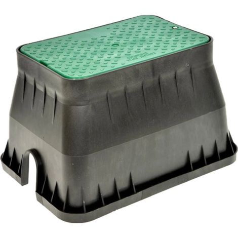 Regard rectangulaire 37x52 cm – Hauteur 30 cm – Polypropylène renforcé – Couvercle vert anti-vandalisme – Irritec Spa (1/2)