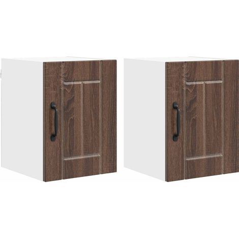 Maison Exclusive - Armadietto a muro LUCCA 2 pcs Rovere Marrone 30 x 31 x 40 cm