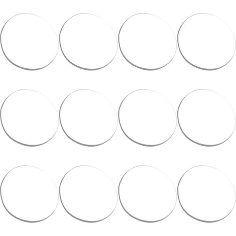 Lot de 12 patins table transparents en verre avec ventouses, (1/5)