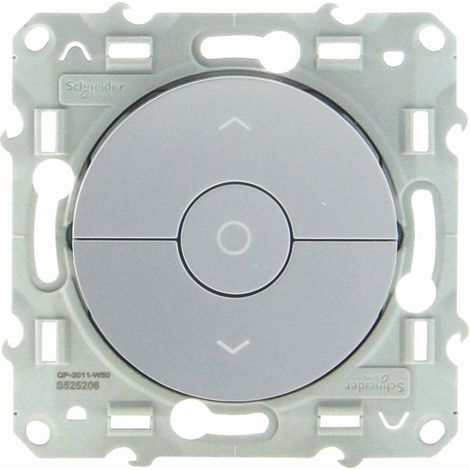 SCHNEIDER ELECTRIC Commande volet roulant Odace, gris aluminium (1/5)