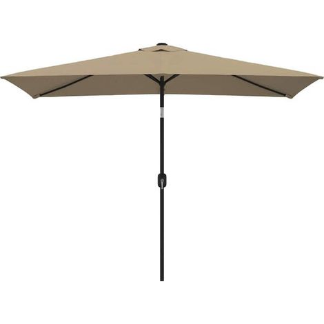 Parasol de Jardin 300x200cm Taupe Métal - Protection Solaire Terrasse-x (1/5)
