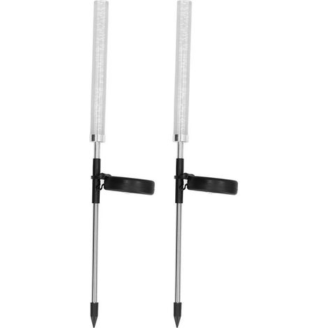 Lampe solaire de paysage, 2 pièces, dégradé coloré, imperméable, décoration extérieure, bâton à bulles, lampe pour jardin, pelouse, cour (1/5)