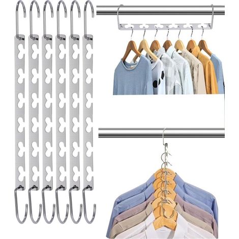 Pcs Space Saving Hangers, Multifunctional Hanger Organizer, Storage and Organization Hangers, Magic Hangers, Practical and Durable Organizer, Save 80% More Closet Storage (1/5)