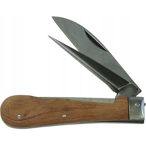 Cuchillo electricista Haupa 200014 acero madera con raspador