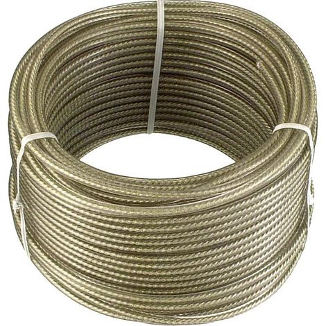 Cavo multiuso Ø 3 mm. in ferro zincato plastificato, anima in fibra tessile 30 mt.