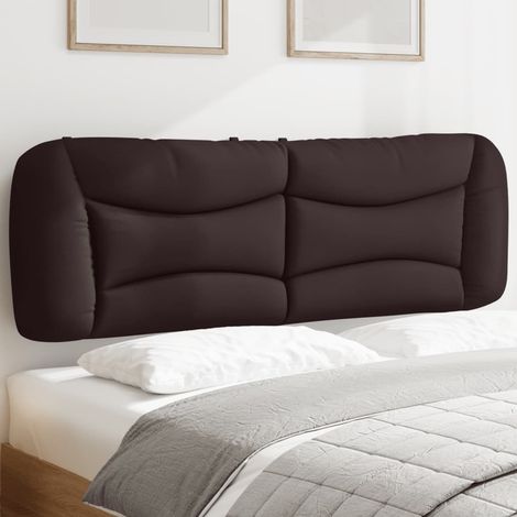 vidaXL Coussin de tête de lit Hvar marron foncé 160 cm tissu (1/5)