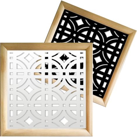 BELLATOR - Modules décoratifs en bois et PVC - Dimension : 48x48 cm - Couleur : noir