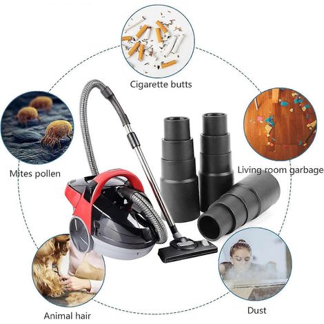 Adaptateur universel pour tuyau d'aspirateur compatible avec plusieurs aspirateurs, en ABS réutilisable de haute qualité, facile à utiliser, permet de connecter différents embouts d'aspiration incompa (1/4)