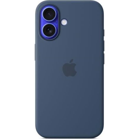 Coque en silicone avec MagSafe pour iPhone 16 Denim