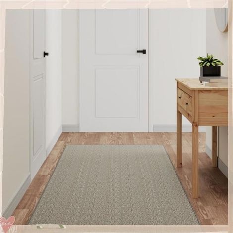 355772 Tapis de couloir aspect sisal platina 80x300 cm (1/5)