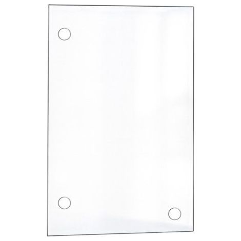 Vitre Godin PANORAMIQUE 850 (avec perçage à 10mm du bord) - Verre Rectangle Percé pour insert - 546 x 393 mm (L1 x H1) - 5 mm (1/5)