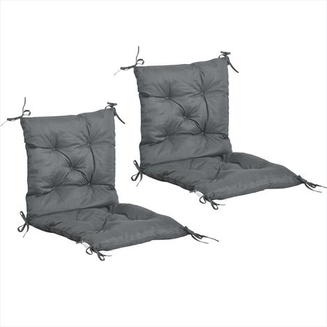 Coussin de jardin Coussin de chaise d'extérieur 98 x 50 cm gris (1/5)