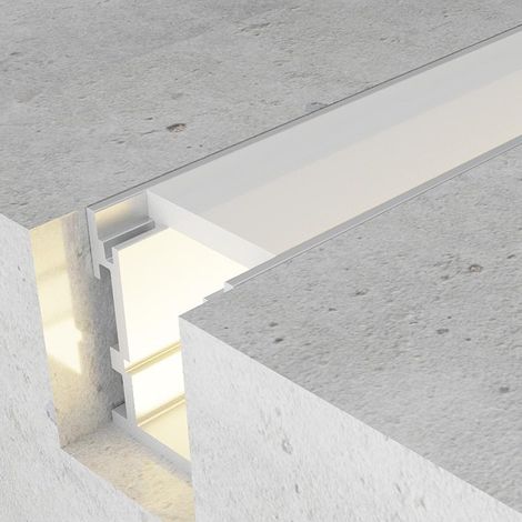 IluminaShop - Perfil Aluminio Ufeg con Alas para Suelo 2 metros (1/3)