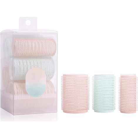 6PCS Self Grip Hair Rollers Set avec 3 tailles, salon de coiffure Curlers DIY Curling Outil Curls et coiffage des cheveux longs,des cheveux courts et des franges (L,M,S) (1/5)