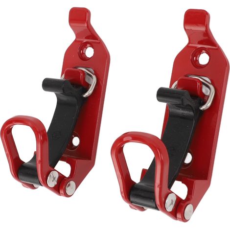 2 pièces support de pelle de toit bonne capacité de charge support de hache pince métal caoutchouc Kit de montage pour voiture camion bateaux rouge (1/5)