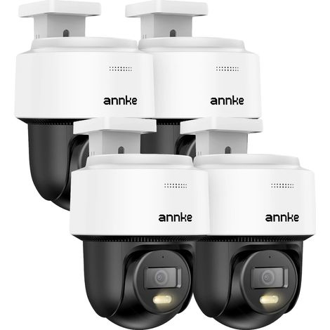 Telecamera di sicurezza, risoluzione 4K, tecnologia di rilevamento intelligente, confezione da 4 telecamere (1/2)