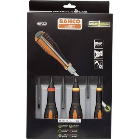 Cacciavite Ergo ™ in 6 parti Slitz + Ph Be 9881TB