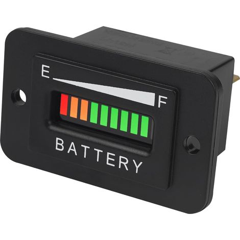 Jauge de capacité de batterie LED, indicateur de tension de batterie plomb-acide de charge et de décharge, testeur de batterie avec fonction d'alarme (48V) (1/5)