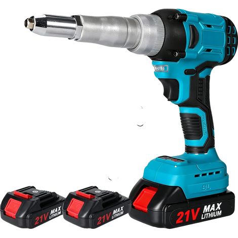 Remachadora inalámbrica, funcionamiento automático, motor sin escobillas, 2 baterías. (1/2)