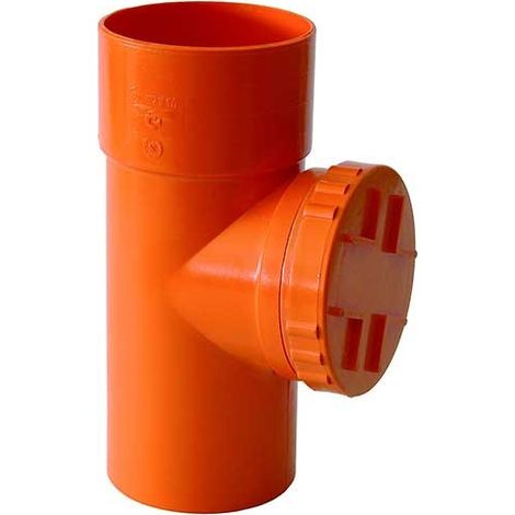 Ispezione lineare in pvc : Colore - Arancio, Diametro - 200 (con tappo Ø200)