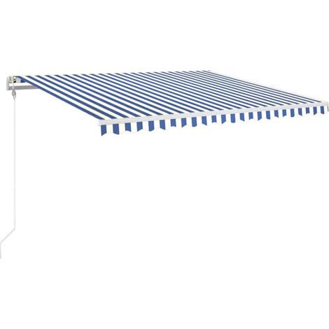 Maison Exclusive - Tenda da Sole Retrattile Automatica 450x350 cm Blu e Bianca (1/5)