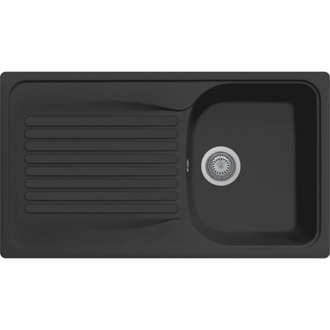 Lavello composito cucina Plados HR0861 una vasca - UG 70 Nero Matt