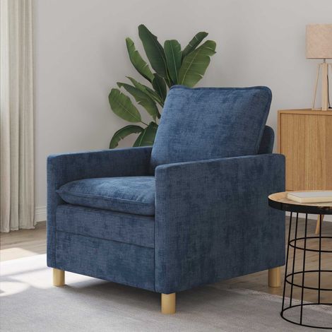 vidaXL Canapé Bleu 76 x 81 x 87,5 cm Polyester (1/5)