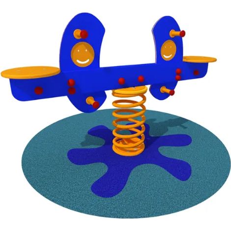 Gioco a molla Emoji Giochipark PEHD H56cm EN 1176 1 posto o 2 posti per bambini - 2 posti