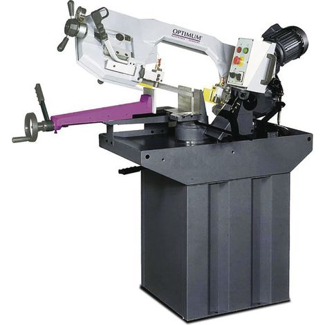 Optimum – Scie à ruban pour métaux – Capacité de coupe 225 mm – Puissance 1,5 kW – Vitesses variables 20-90 m/min – Hauteur de lame 27 mm – Angle jusqu'à 60° (1/5)
