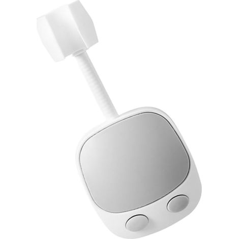 Support de douche Zerodeko, tube en ABS blanc et métal revêtu, réutilisable, sans perçage, réglable (1/5)