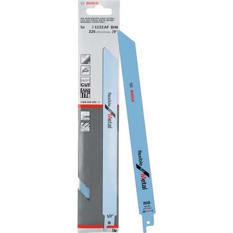 BOSCH S1122AF (pkt of 5) Flexible for metal 225mm