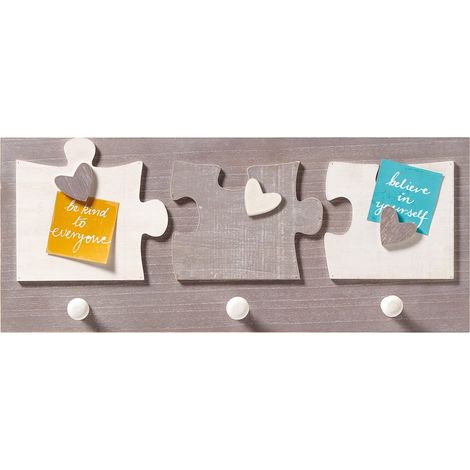 Cadre Photo Gris 2X 8x8 cm Boutons en bois (1/5)